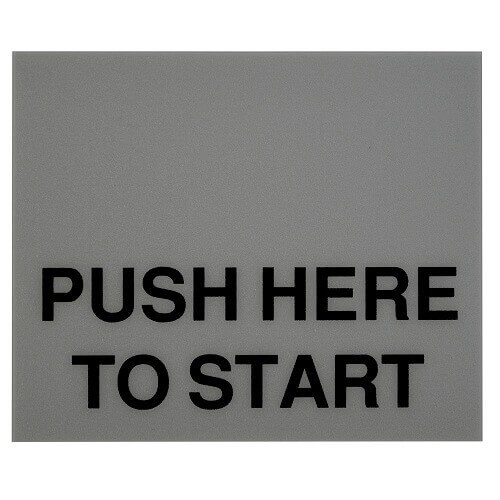 003-129999, Wayne Vista® “PUSH HERE TO START” Button Overlay / Push-to-Start Button Decal, GL72865-OV-PH