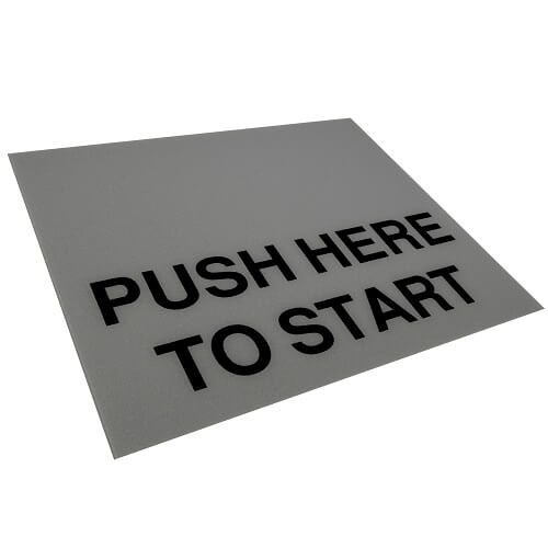 003-129999, Wayne Vista® “PUSH HERE TO START” Button Overlay / Push-to-Start Button Decal, GL72865-OV-PH - Image 2