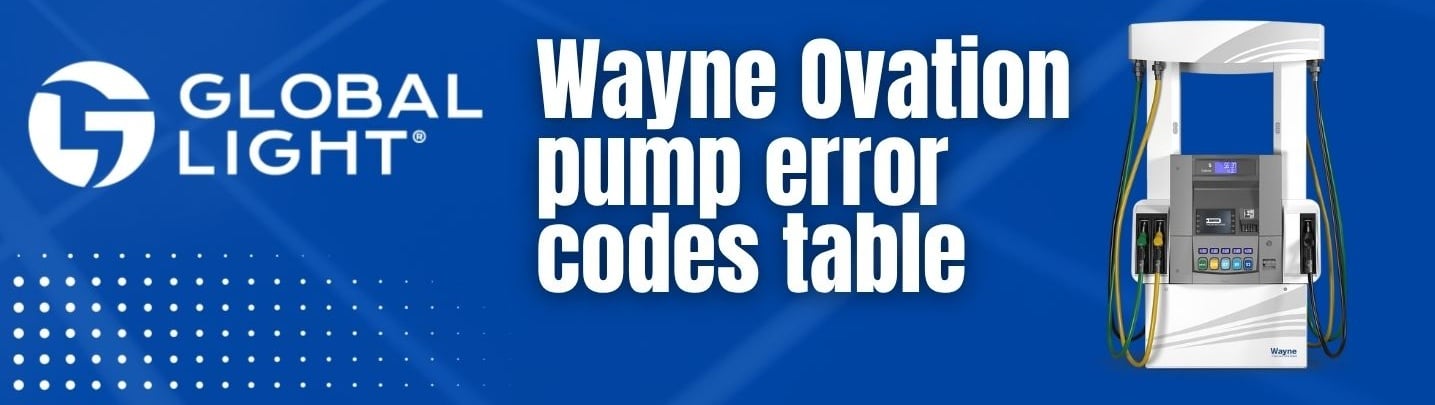 Wayne Ovation pump error codes table