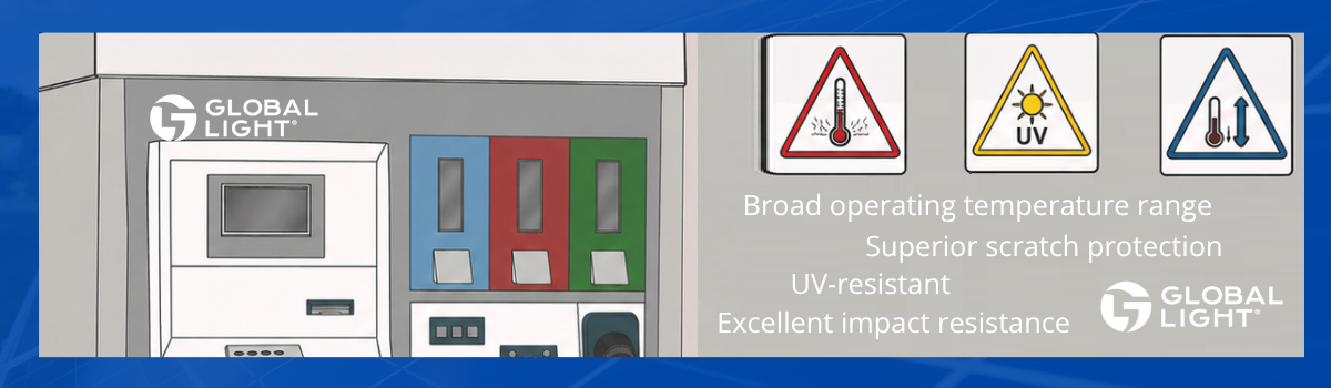 scratch impact resistant UV protected fuel pump decals